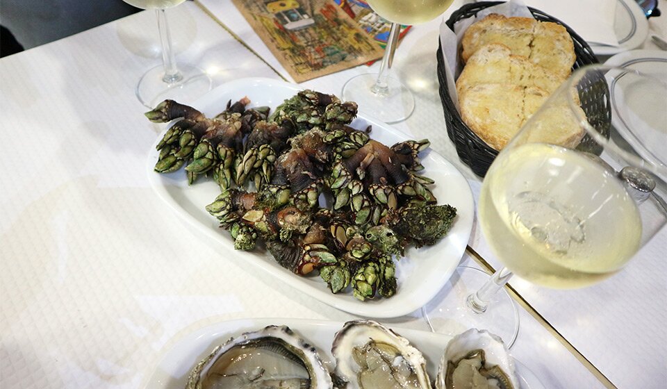 Морские уточки в ресторане Barcabela, Лиссабон