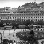 Площадь Росиу, Лиссабон, 1947-й год. Фото CML